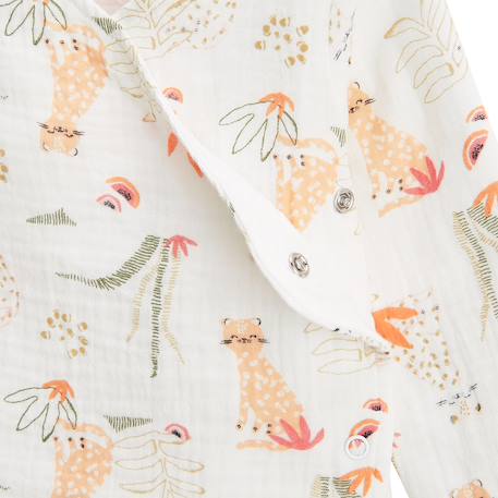 Gilet bébé en gaze de coton sierra Ecru 4 - vertbaudet enfant 
