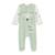 Pyjama bébé en velours ouverture pont nuage Vert 2 - vertbaudet enfant 