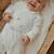 Pyjama bébé en velours ouverture croisée perle Ecru 6 - vertbaudet enfant 