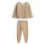 Ensemble gilet et pantalon avec pieds bébé en tricot hello baby Sable 2 - vertbaudet enfant 