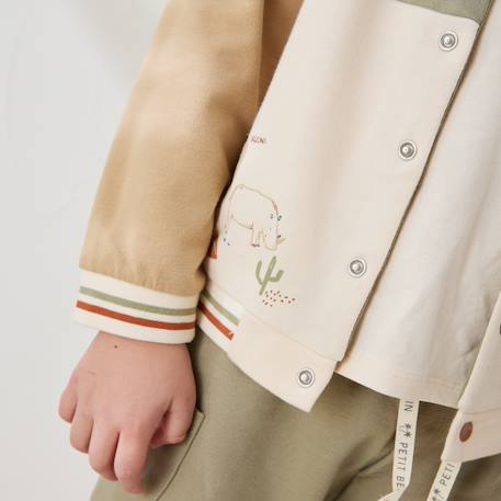 Veste teddy enfant kansas city Kaki 5 - vertbaudet enfant 