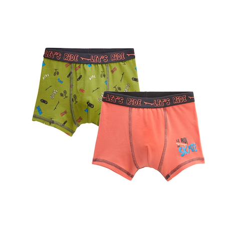 Lot de 2 boxers garçon cycling Vert 2 - vertbaudet enfant 