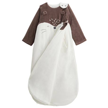 Gigoteuse d'hiver en velours avec manches amovibles cracotte Marron 4 - vertbaudet enfant 