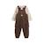 Ensemble salopette bébé en sherpa et t-shirt cracotte Marron 2 - vertbaudet enfant 