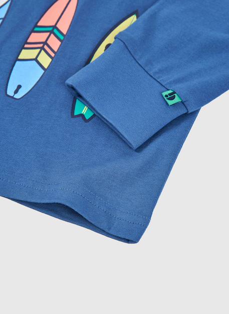 T-shirt enfant en coton à manches longues  coton Bleu 4 - vertbaudet enfant 