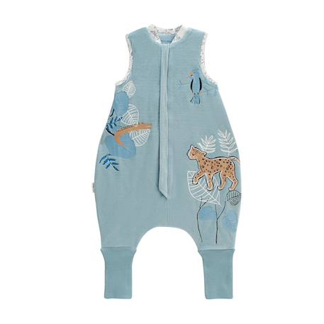 Turbulette d'hiver en velours avec pieds retroussables félintrépide Bleu 2 - vertbaudet enfant 