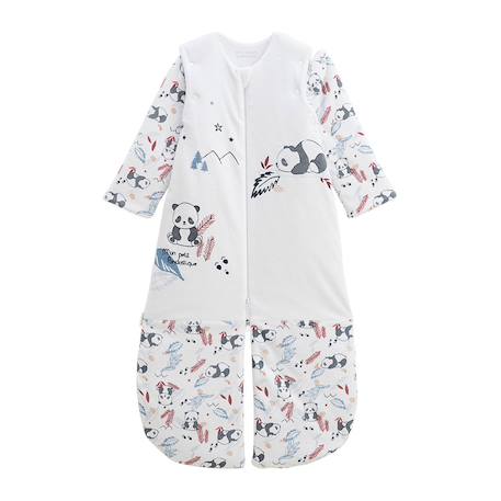 Turbulette d'hiver en velours avec manches amovibles et jambes séparables tao Ecru 4 - vertbaudet enfant 