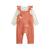 Ensemble salopette bébé en molleton et t-shirt manouk Corail 2 - vertbaudet enfant 