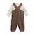 Ensemble salopette bébé en sherpa et t-shirt câlins Marron 3 - vertbaudet enfant 