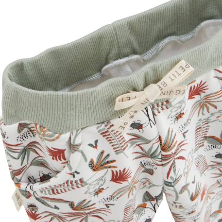 Ensemble bébé sweat-shirt à capuche et pantalon en molleton abou Vert 6 - vertbaudet enfant 