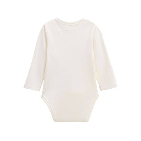Lot de 2 bodies bébé manches longues ouverture croisée câlins Ecru 5 - vertbaudet enfant 