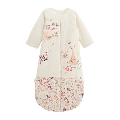 Turbulette tog 2 en velours avec manches amovibles et jambes séparables manouk Ecru 2 - vertbaudet enfant 