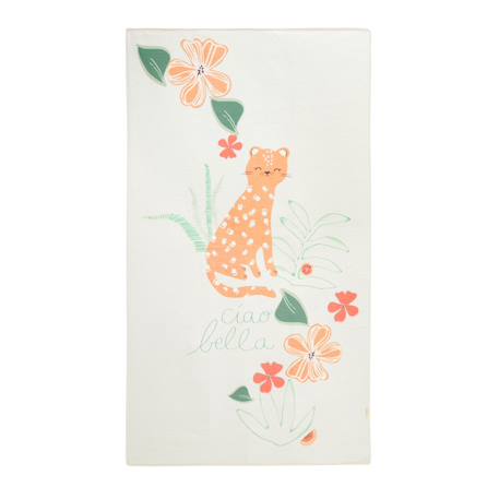 Serviette de bain bébé + pochette fleur Ecru 3 - vertbaudet enfant 