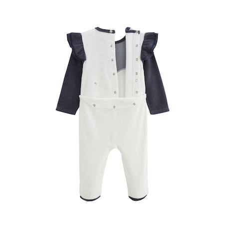 Pyjama bébé en velours holamuchacha Ecru 5 - vertbaudet enfant 