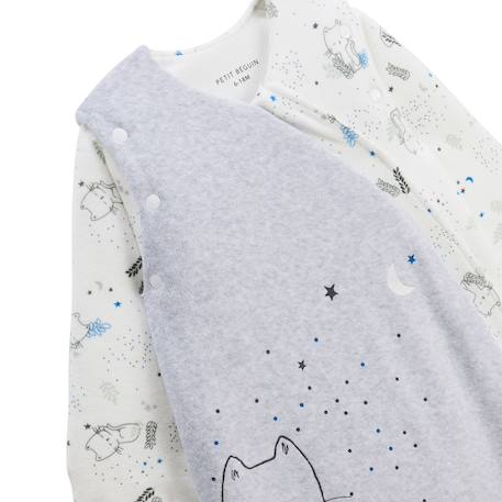 Gigoteuse d'hiver en velours avec manches amovibles chatmallow Gris 5 - vertbaudet enfant 