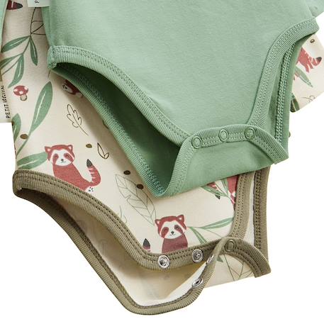 Lot de 2 bodies bébé manches longues gustin Kaki 3 - vertbaudet enfant 