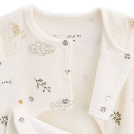 Kit naissance 3 pièces pyjama, body et doudou bébé câlins Ecru 3 - vertbaudet enfant 