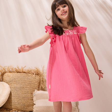 Robe bébé en gaze de coton bahamas Rose 6 - vertbaudet enfant 