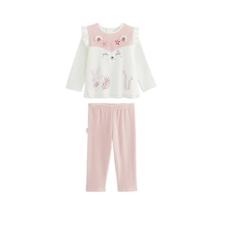 Pyjama enfant 2 pièces en velours écru louisa Ecru 2 - vertbaudet enfant 