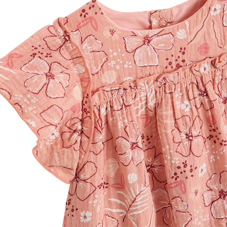 Robe enfant en gaze de coton santa giulia Corail 4 - vertbaudet enfant 
