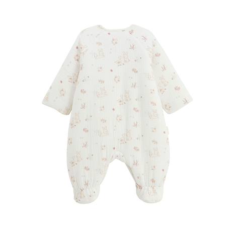 Surpyjama en gaze de coton douceur Ecru 3 - vertbaudet enfant 