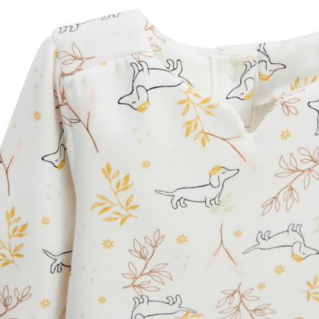 Ensemble bébé robe et legging en molleton emilie Ocre 4 - vertbaudet enfant 