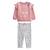 Ensemble bébé sweat et legging en molleton céleste Rose 2 - vertbaudet enfant 