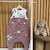 Turbulette d'hiver en velours avec pieds retroussables sora Prune 5 - vertbaudet enfant 