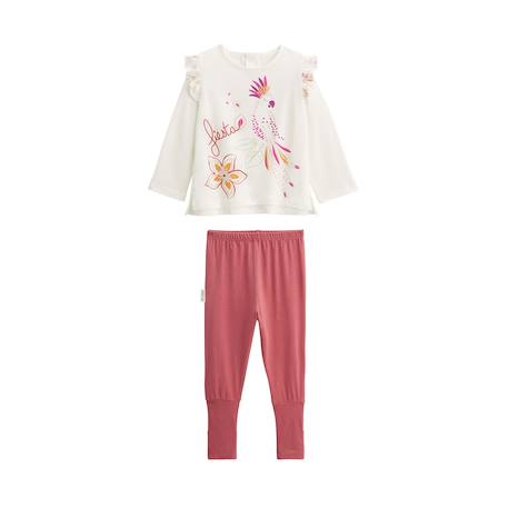 Pyjama enfant 2 pièces à pieds retroussables fiesta Terracotta 2 - vertbaudet enfant 