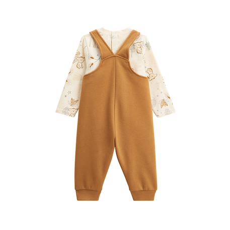 Ensemble salopette bébé en molleton et t-shirt constellation Camel 3 - vertbaudet enfant 