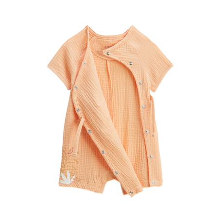 Barboteuse bébé + headband en gaze de coton sierra Peche 4 - vertbaudet enfant 