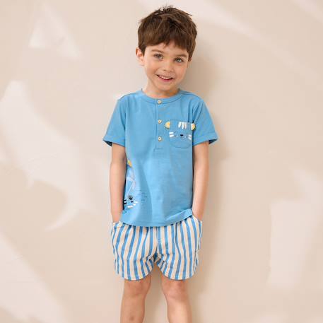 Ensemble bébé t-shirt et short biscarosse Bleu 5 - vertbaudet enfant 