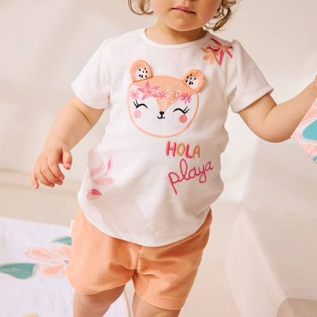 Ensemble bébé t-shirt et short en éponge bahamas Corail 6 - vertbaudet enfant 