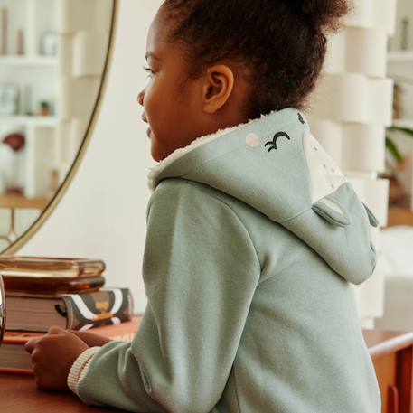 Sweat à capuche zippé bébé en molleton alma Bleu 6 - vertbaudet enfant 