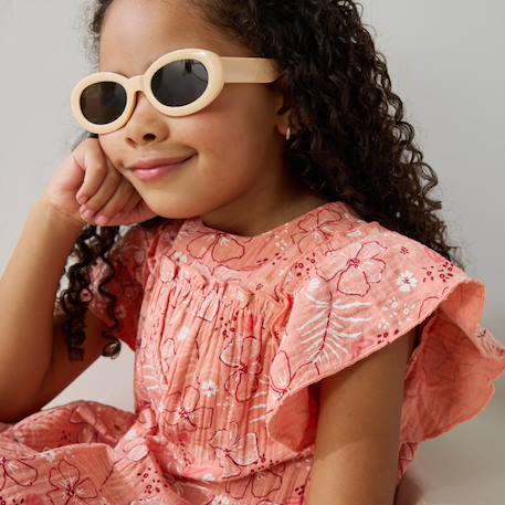 Robe enfant en gaze de coton santa giulia Corail 6 - vertbaudet enfant 