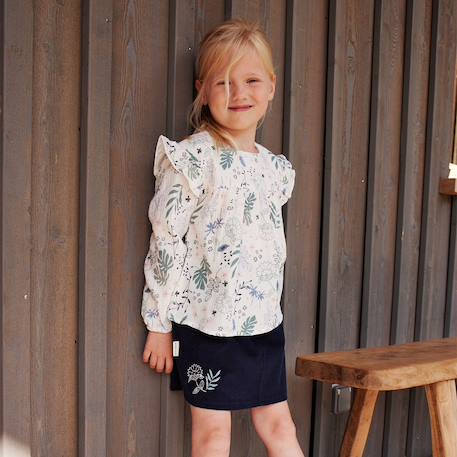 Jupe enfant en velours côtelé belle de nuit Bleu 5 - vertbaudet enfant 