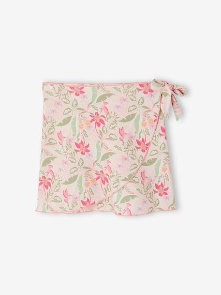 Jupe de bain fille à nouer rose pâle 1 - vertbaudet enfant 