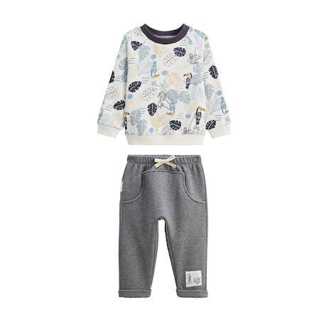 Ensemble sweat et pantalon en molleton touctouc Gris 2 - vertbaudet enfant 