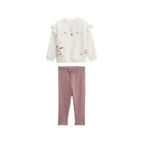 Ensemble enfant sweat en molleton et legging sora Rose 2 - vertbaudet enfant 