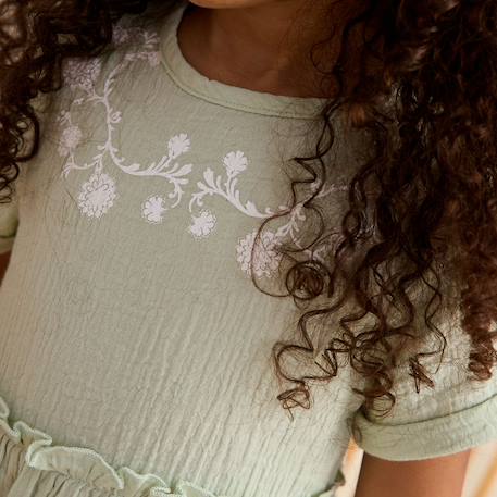 Robe bébé en gaze de coton arya Vert 5 - vertbaudet enfant 