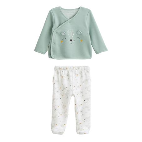 Ensemble bébé gilet et pantalon en molleton ultra chaud kenya Vert 2 - vertbaudet enfant 