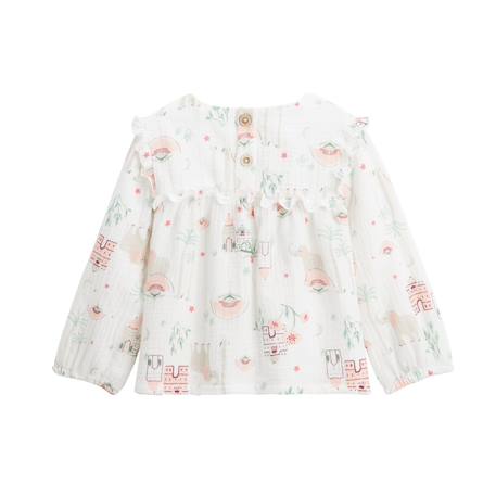 Blouse bébé en gaze de coton arya Ecru 3 - vertbaudet enfant 