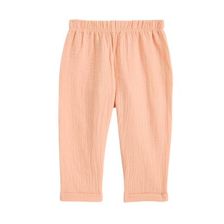 Pantalon enfant en gaze de coton santa giulia Corail 3 - vertbaudet enfant 