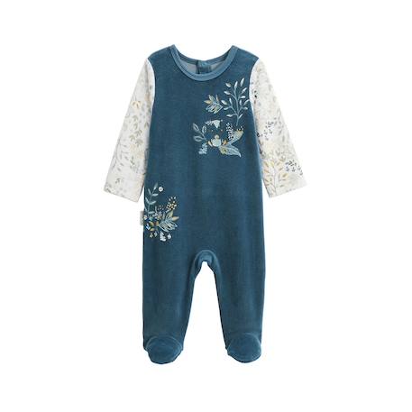 Pyjama bébé en velours cacahuète Bleu 2 - vertbaudet enfant 