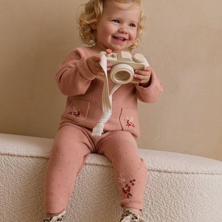 Pantalon bébé en tricot manouk Rose 6 - vertbaudet enfant 