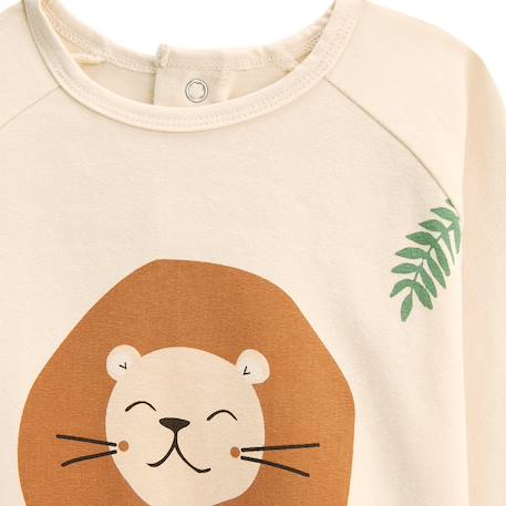 Pyjama enfant 2 pièces à pieds retroussables tango Ecru 4 - vertbaudet enfant 