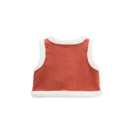 Gilet réversible bébé en velours côtelé manouk Orange 3 - vertbaudet enfant 