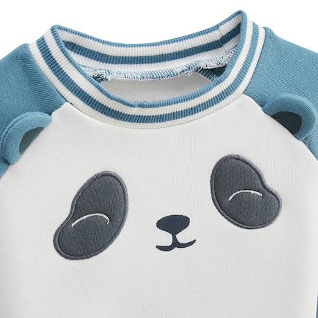 Ensemble bébé sweat et pantalon en molleton tao Bleu 3 - vertbaudet enfant 