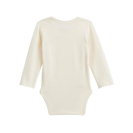 Lot de 2 bodies bébé manches longues ouverture croisée envolée de bisous Beige 4 - vertbaudet enfant 