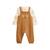 Ensemble salopette bébé en molleton et t-shirt constellation Camel 2 - vertbaudet enfant 
